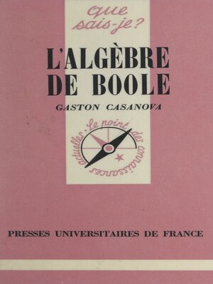 cover image of L'algèbre de Boole